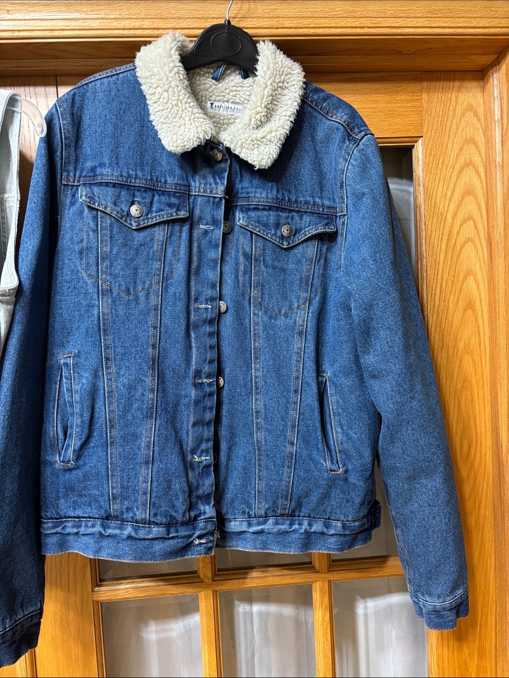 Denim Sherpa Collar Jacket - Blue